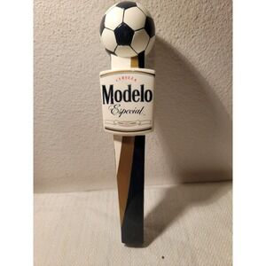 MODELO ESPECIAL CERVEZA CERAMIC FUTBOL / SOCCER BALL  BEER TAP HANDLE 11.5" Rare